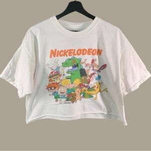 Nickelodeon 90s Retro Cartoon Cropped T-Shirt Size 1X